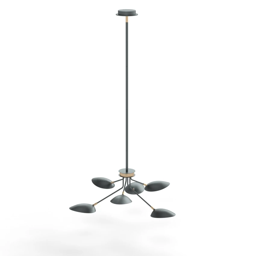 Scan 6 Light LED Pendant 21696BKSBR 3D Model_06